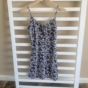 Hollister Black Floral Mini Slip Dress Size XS